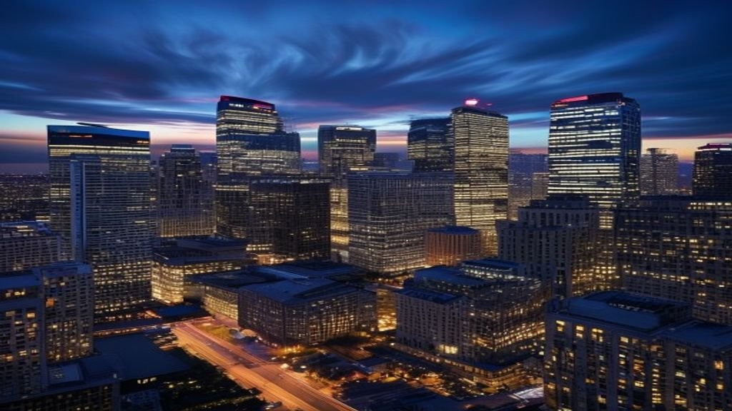 Atlanta skyline at dusk